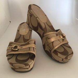 Coach Wedge Sandals Size 9M